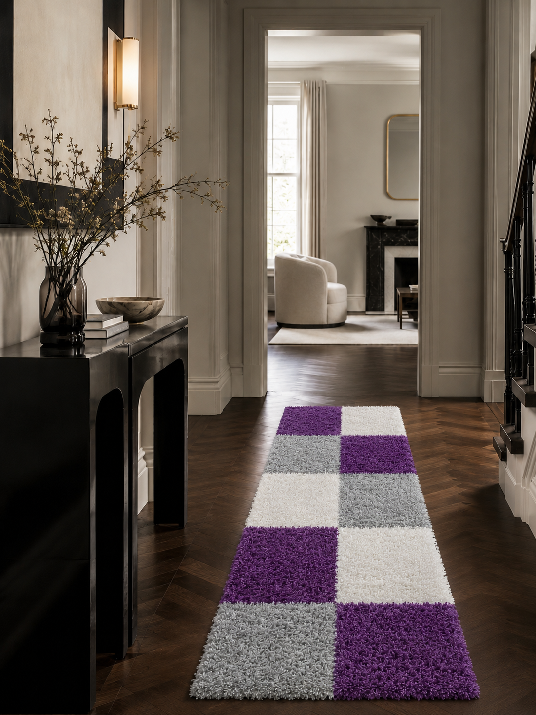 Läufer Shaggy Hochflor Teppich - LIFE 1501 LILA