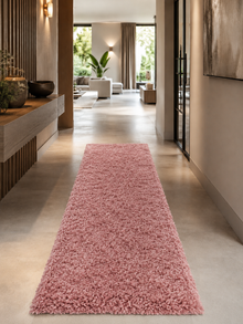 Läufer Shaggy Hochflor Teppich - SYDNEY 3000 ROSE
