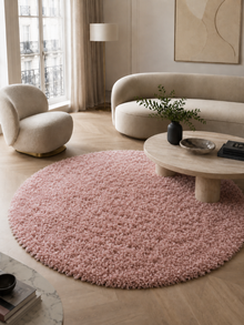 Hochflor-Teppich rund - FLUFFY 3500 ROSE