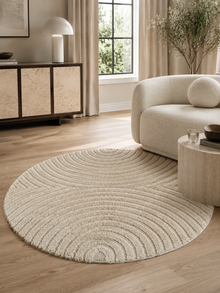 Runder Japandi Teppich - ART 1122 BEIGE