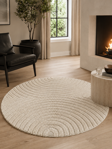 Runder Japandi Teppich - ART 1122 CREAM