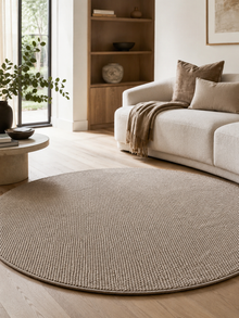Runder Japandi Teppich - HELIX 2200 BEIGE
