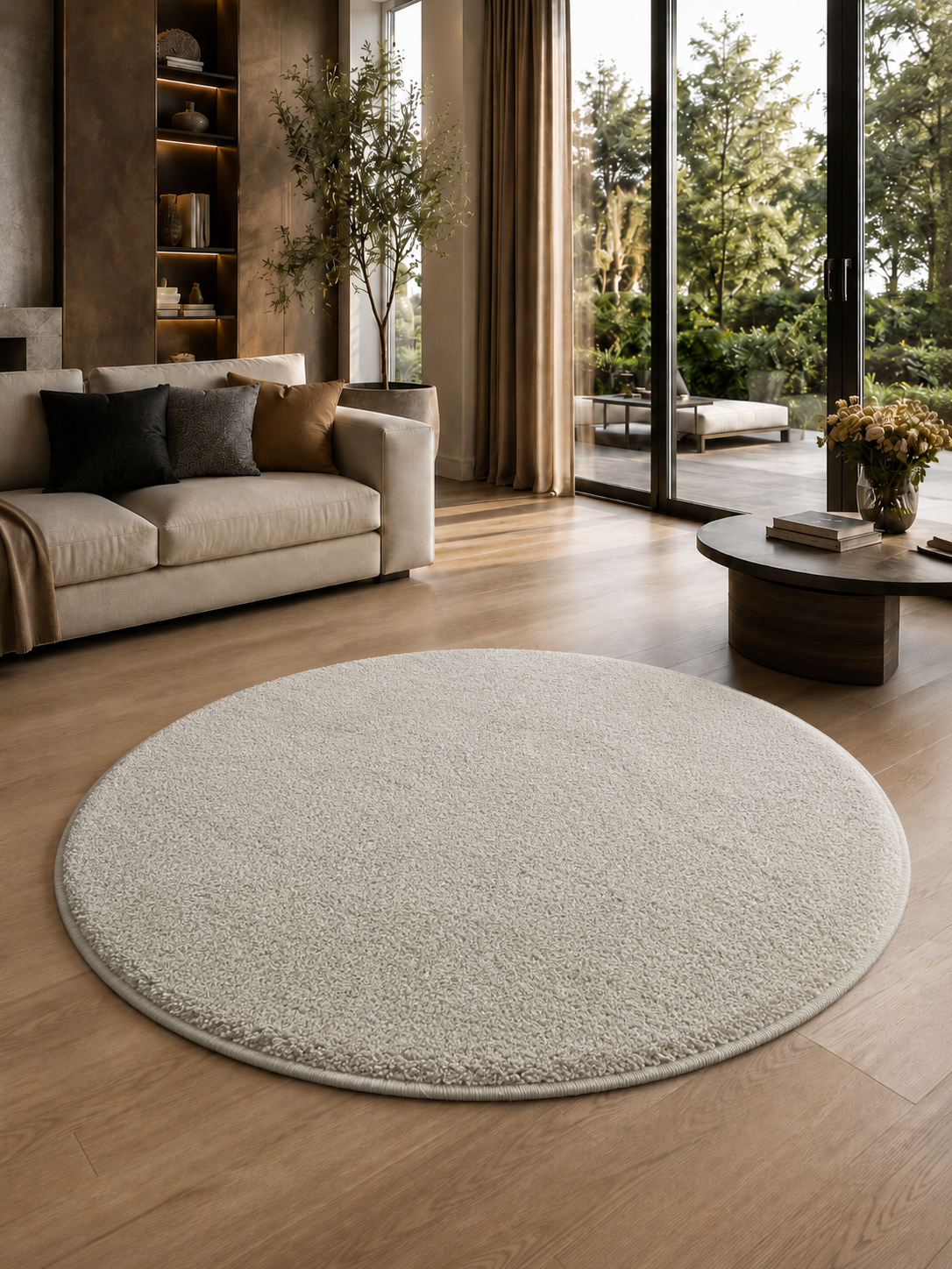 Runder Moderner Teppich - ATA 7000 CREAM