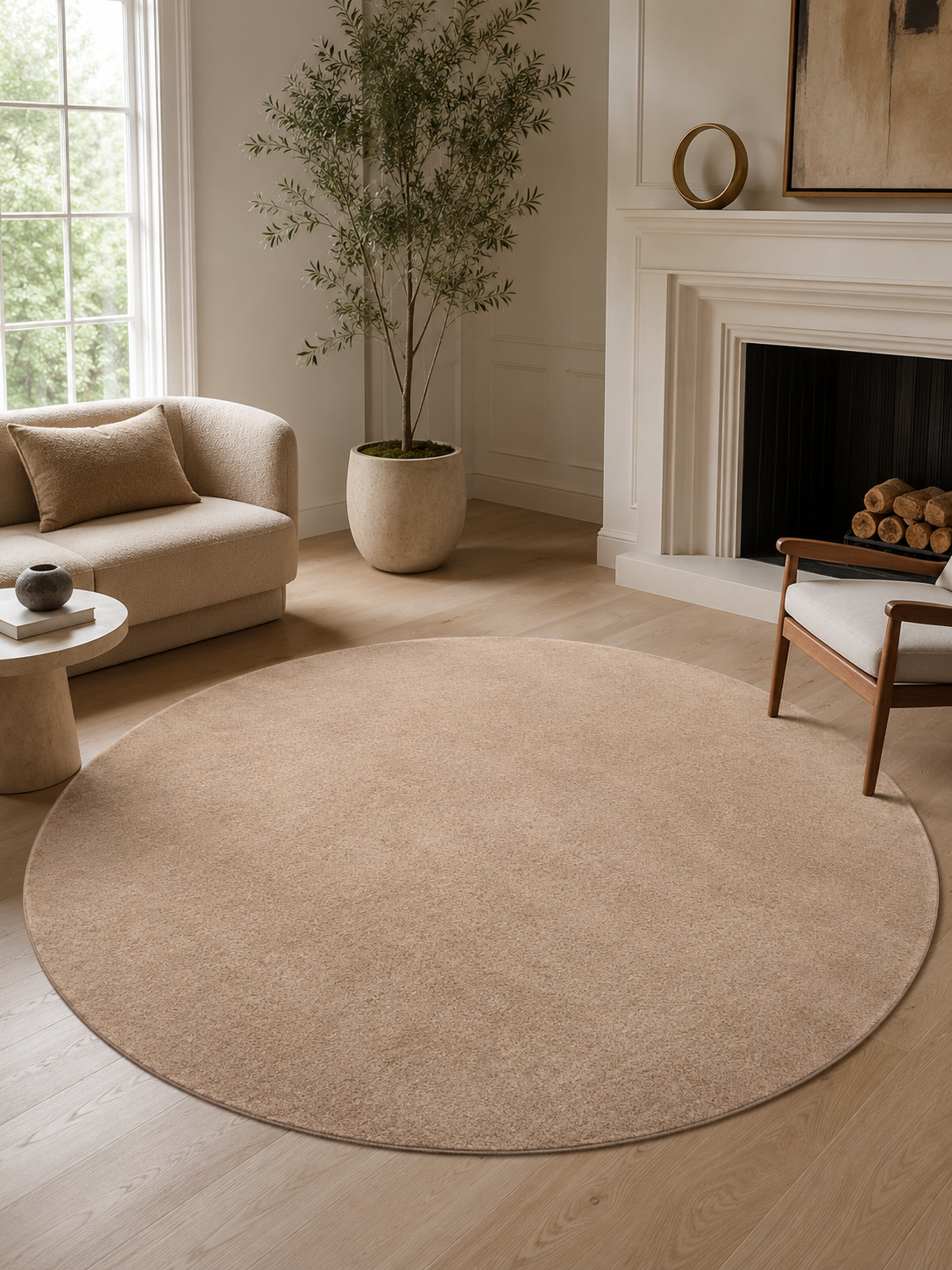 Runder Moderner Teppich - JOY 1400 BEIGE