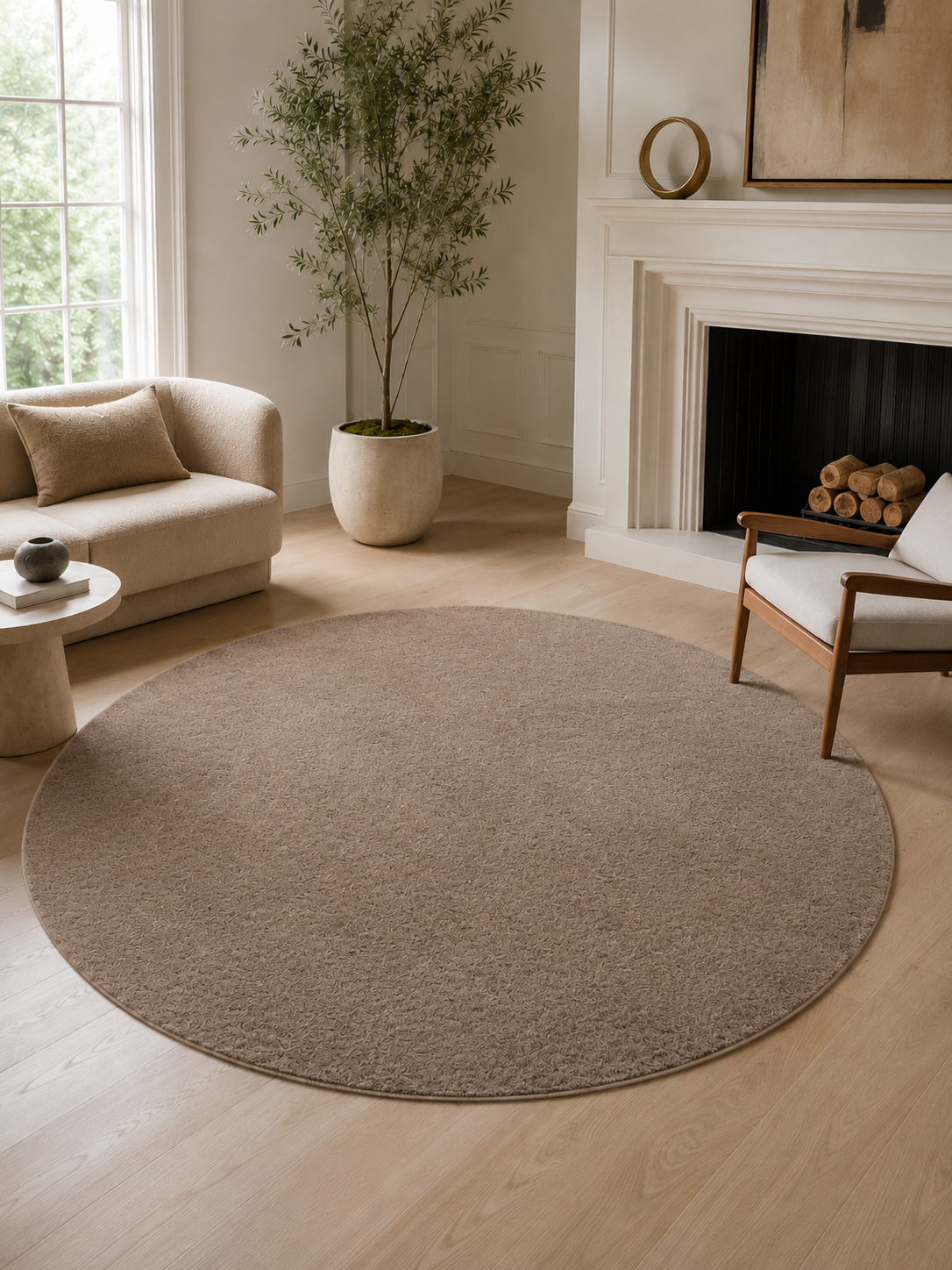 Runder Moderner Teppich - JOY 1400 MOCCA
