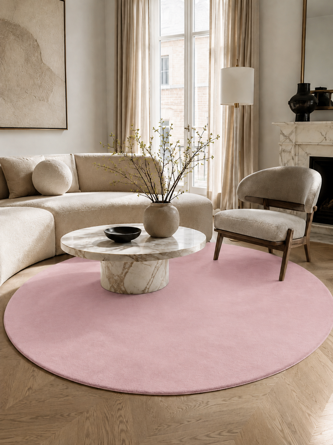 Rund POUFFY 5100 ROSE