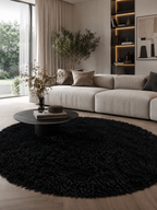 Rundes Hochflor-Teppich - SYDNEY 3000 BLACK