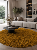 Runder Hochflorteppich Shaggy - SYDNEY 3000 GOLD