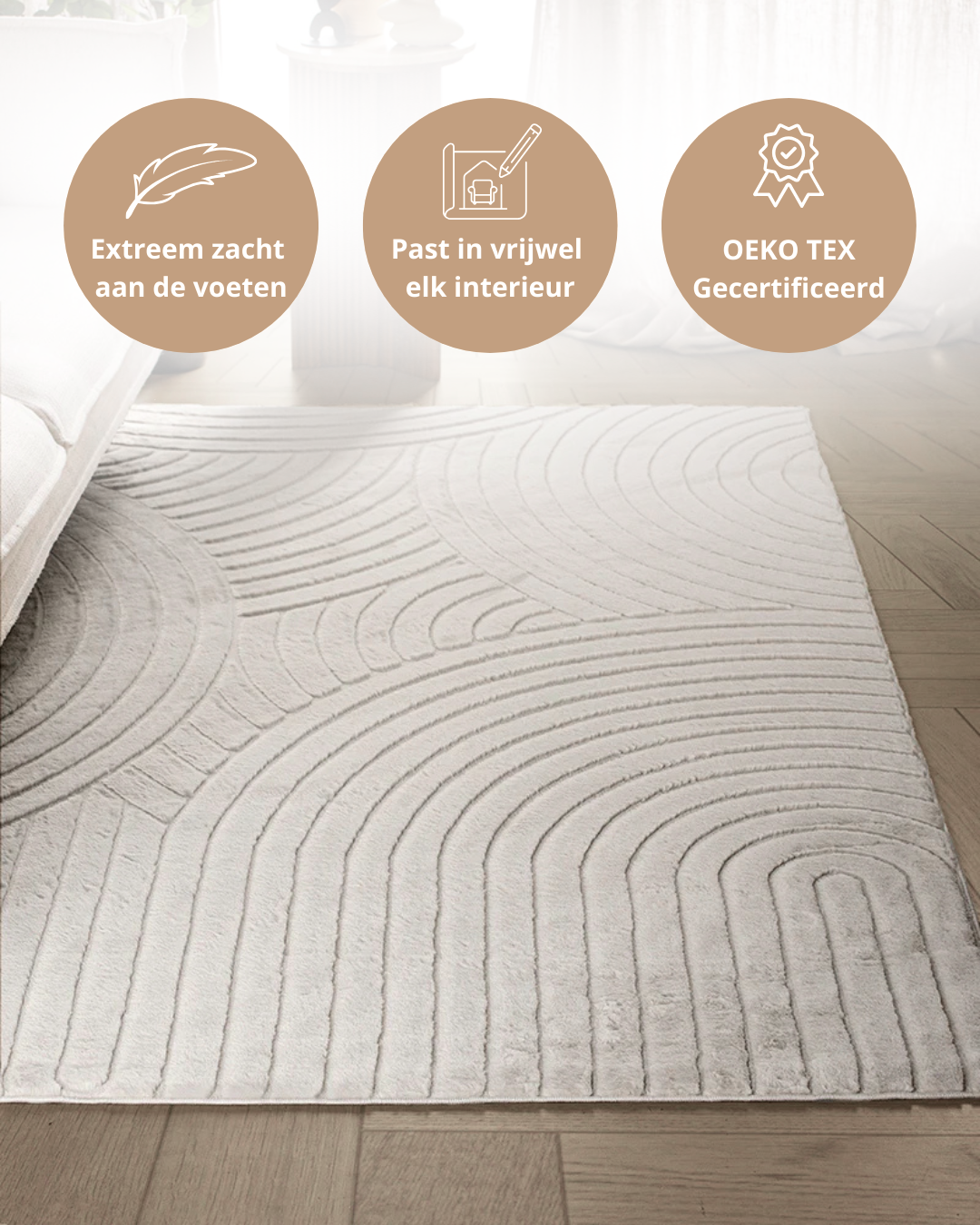 Japandi-Teppich – Terra Zenith Taupe