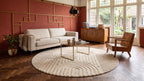 Runder Japandi Teppich - Linea Curve Creme