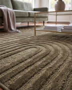 Japandi Teppich Linea Curve Grün