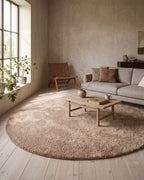 Noa Shaggy Beige Rund