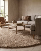 Noa Shaggy Beige Rund