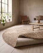Noa Shaggy Beige Rund