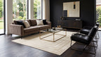 Japandi Teppich Linea Frame Creme