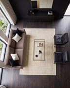 Japandi Teppich Linea Frame Creme