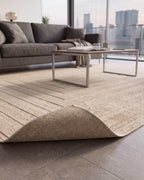 Japandi Teppich Linea Frame Beige