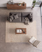 Japandi Teppich Linea Frame Beige