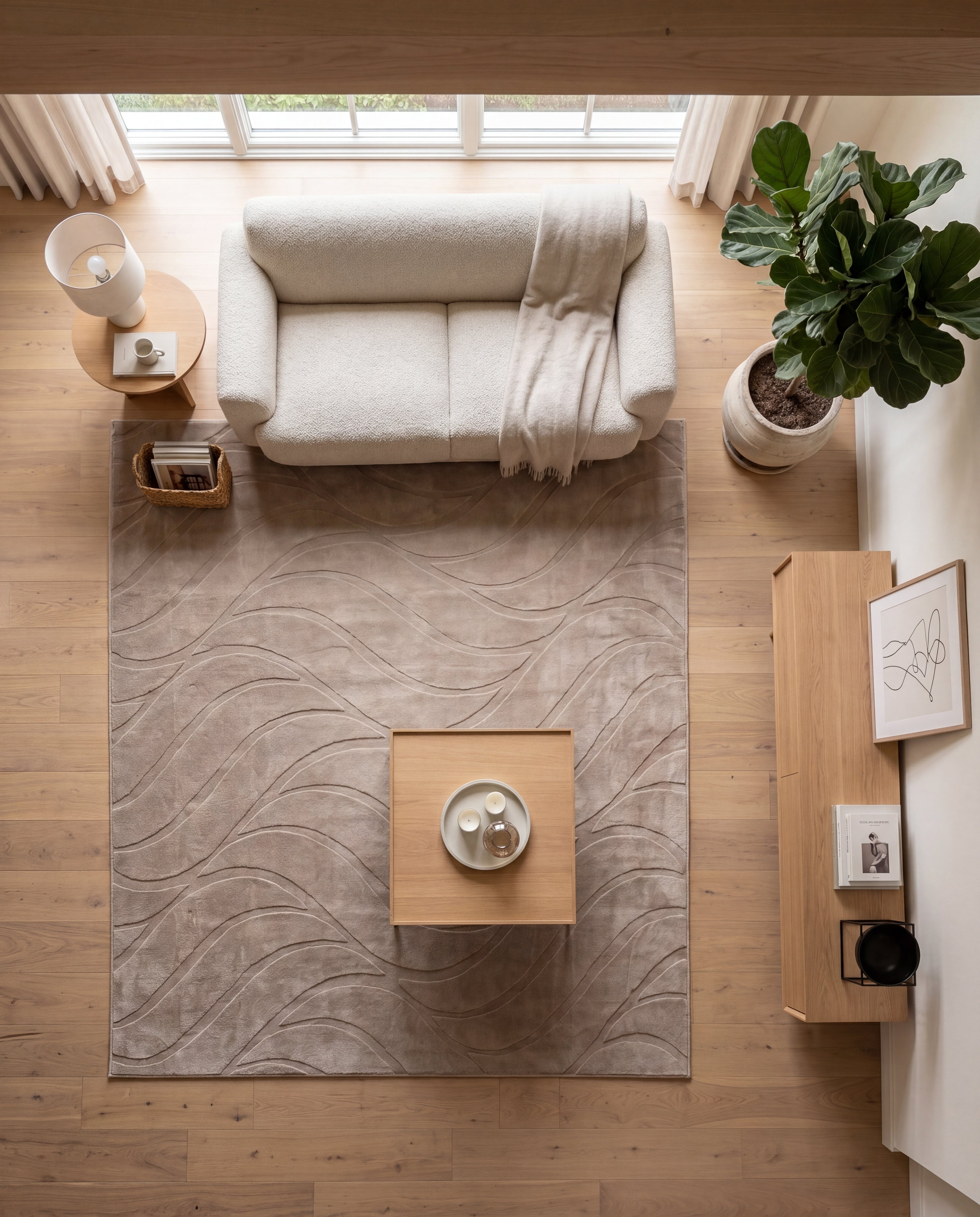 Japandi Teppich Flova Taupe - 200x290 cm