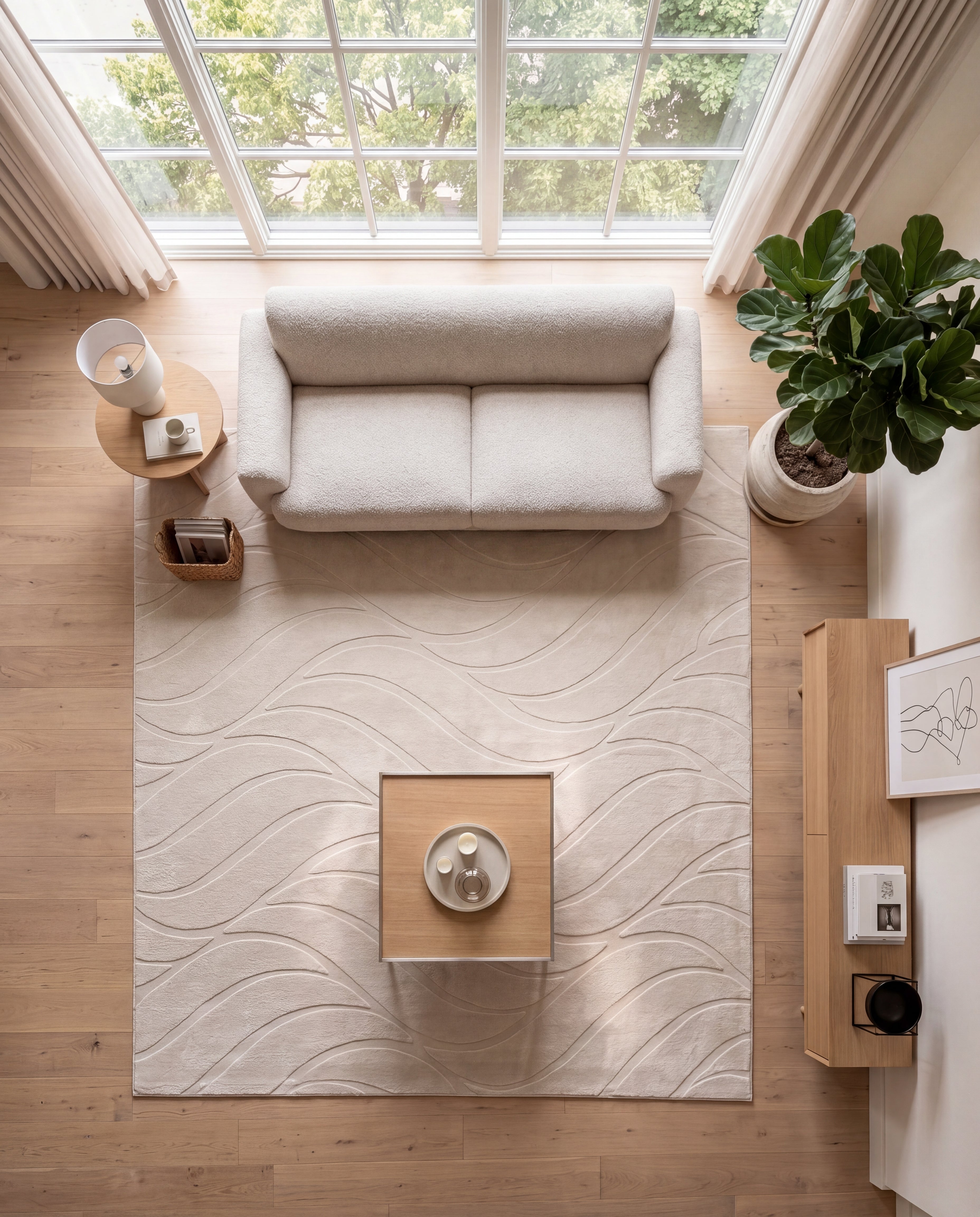 Japandi Teppich Flova Beige