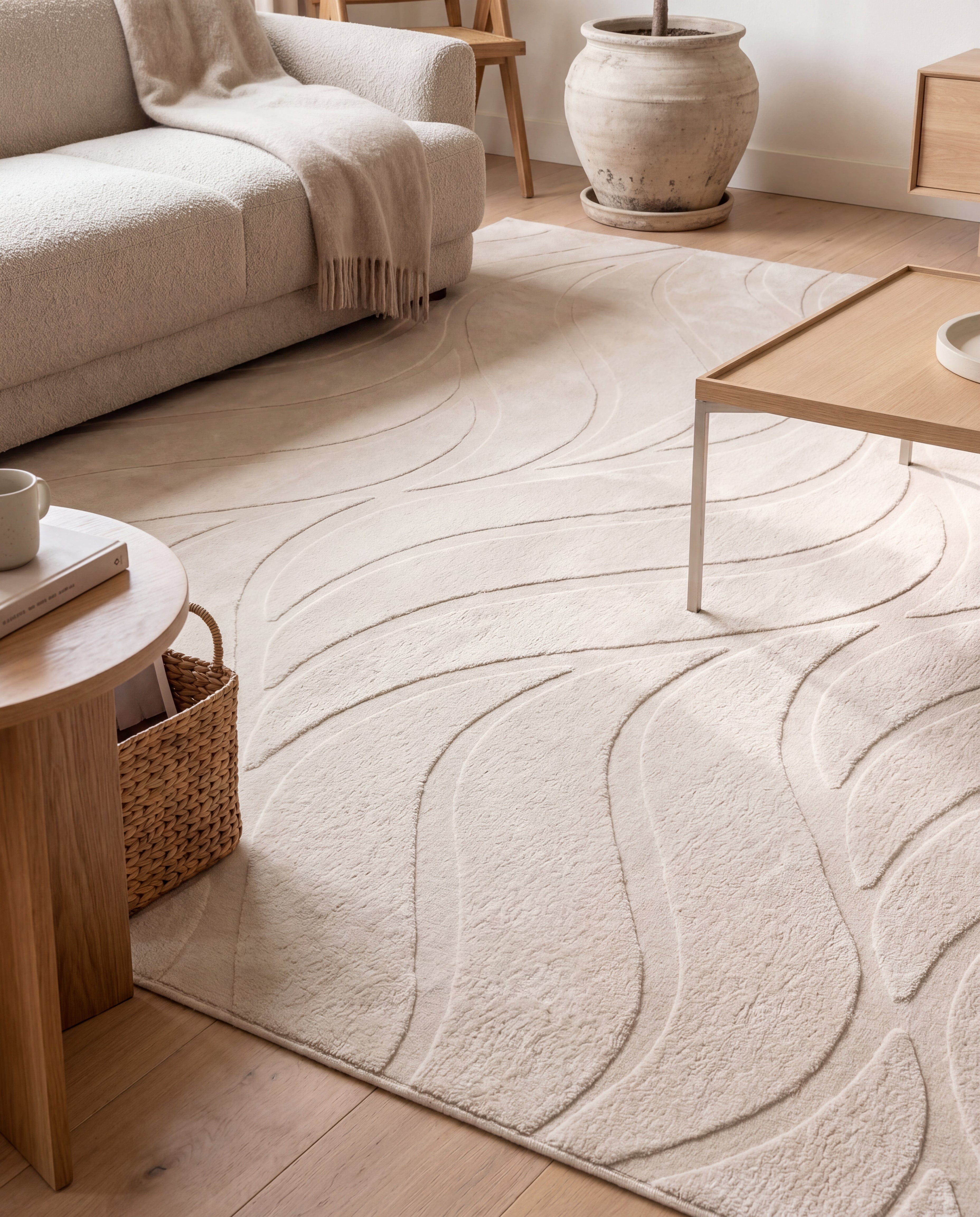 Japandi Teppich Flova Beige
