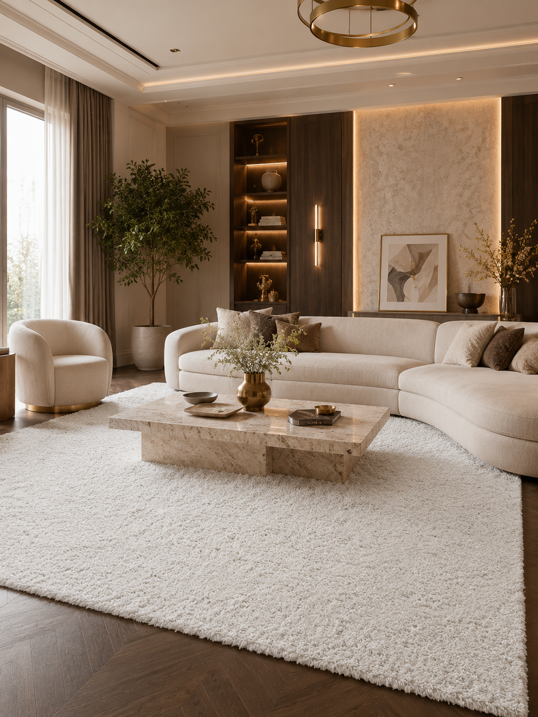 Hochflor-Teppich - FLUFFY 3500 WHITE