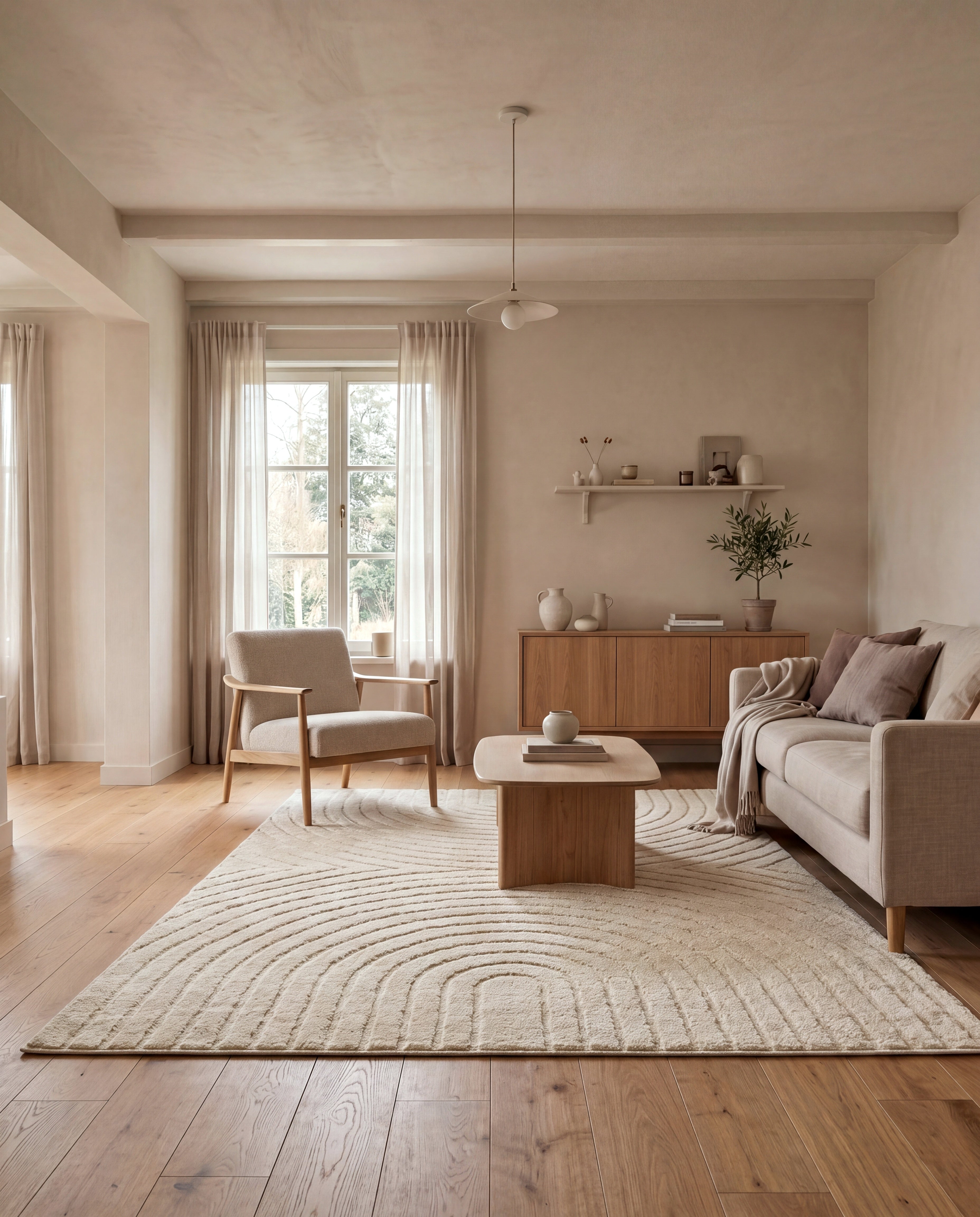 Japandi Teppich - ART 1122 CREAM