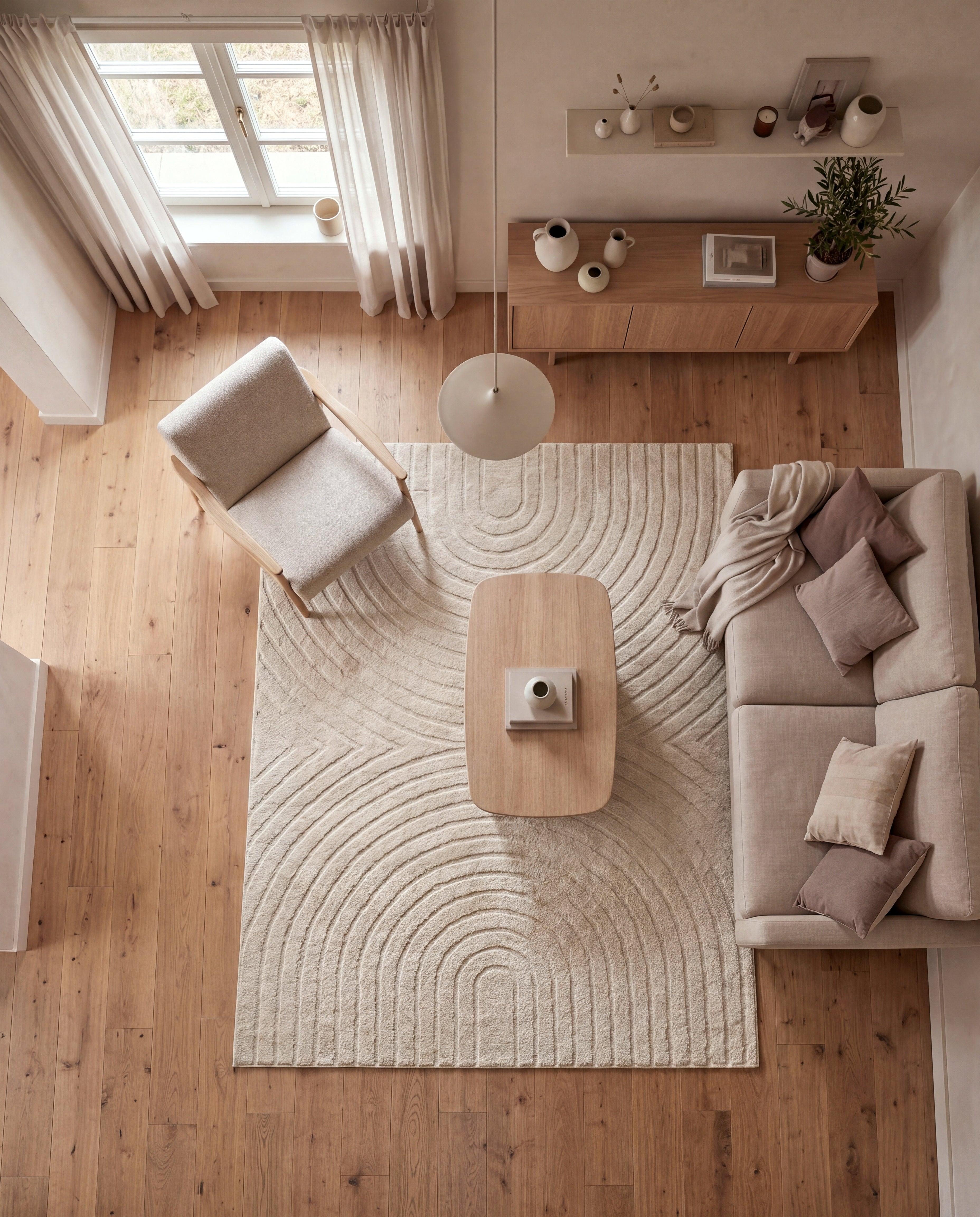 Japandi Teppich - ART 1122 CREAM