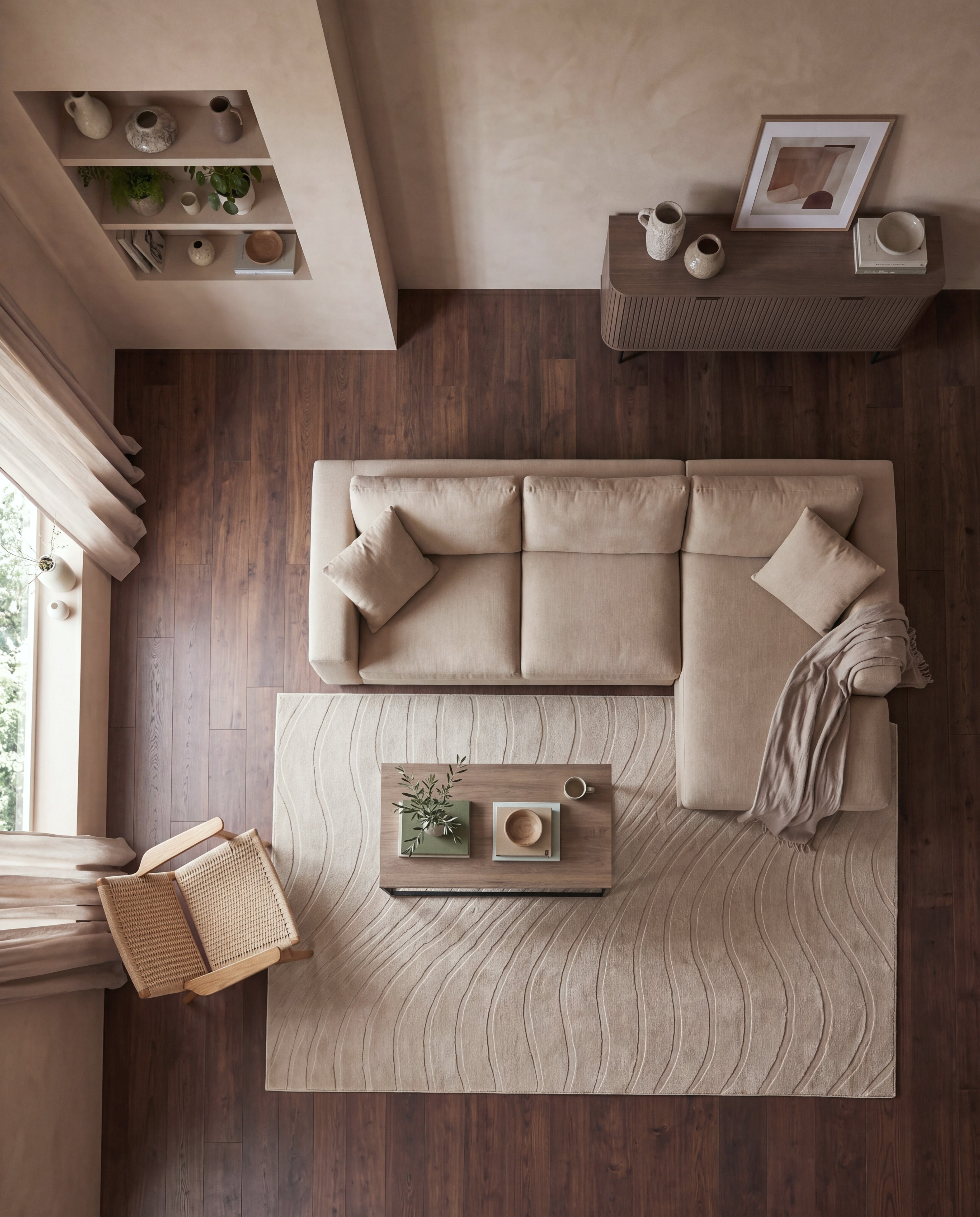 Japandi-Teppich – Terra Maris Beige