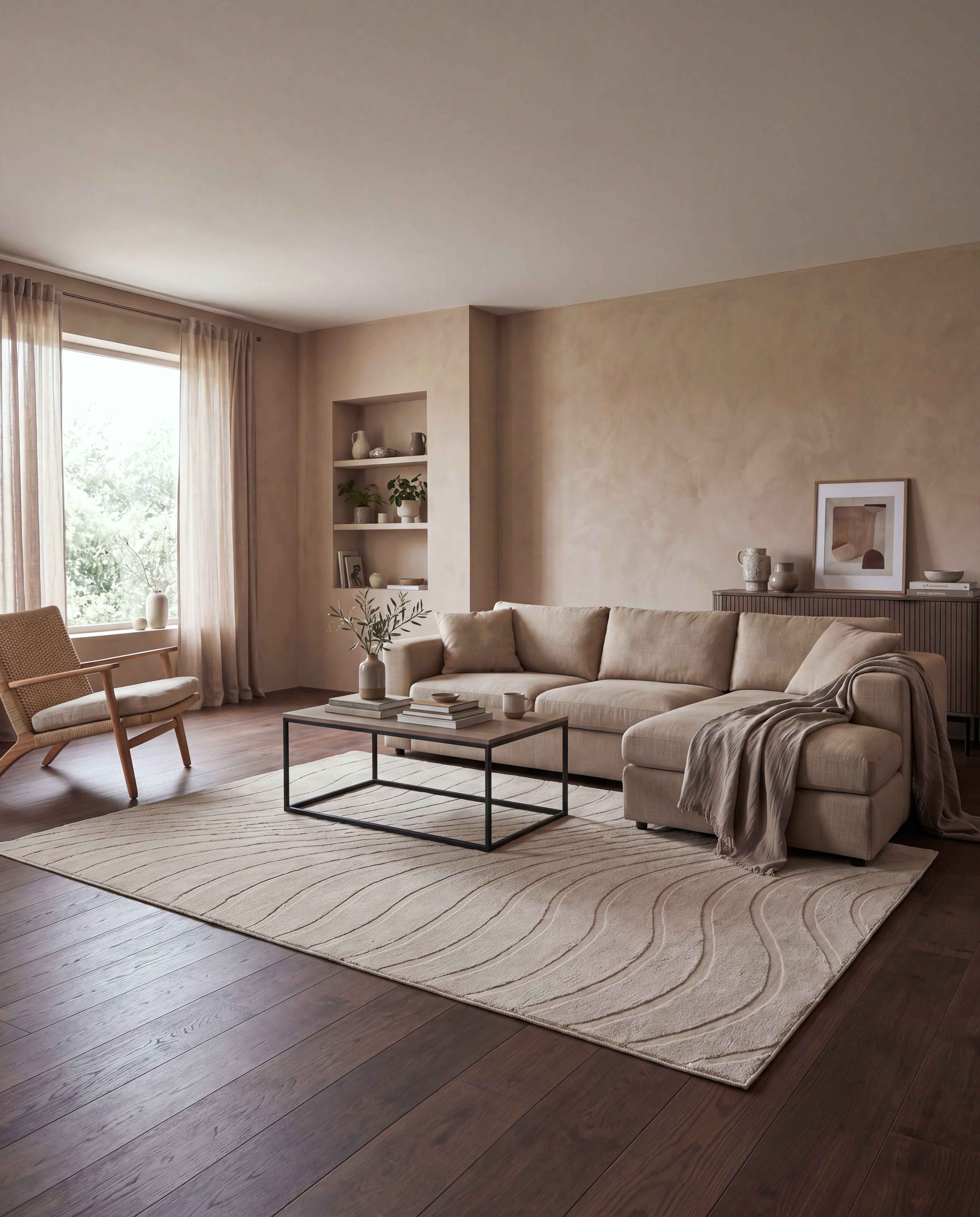 Japandi-Teppich – Terra Maris Beige