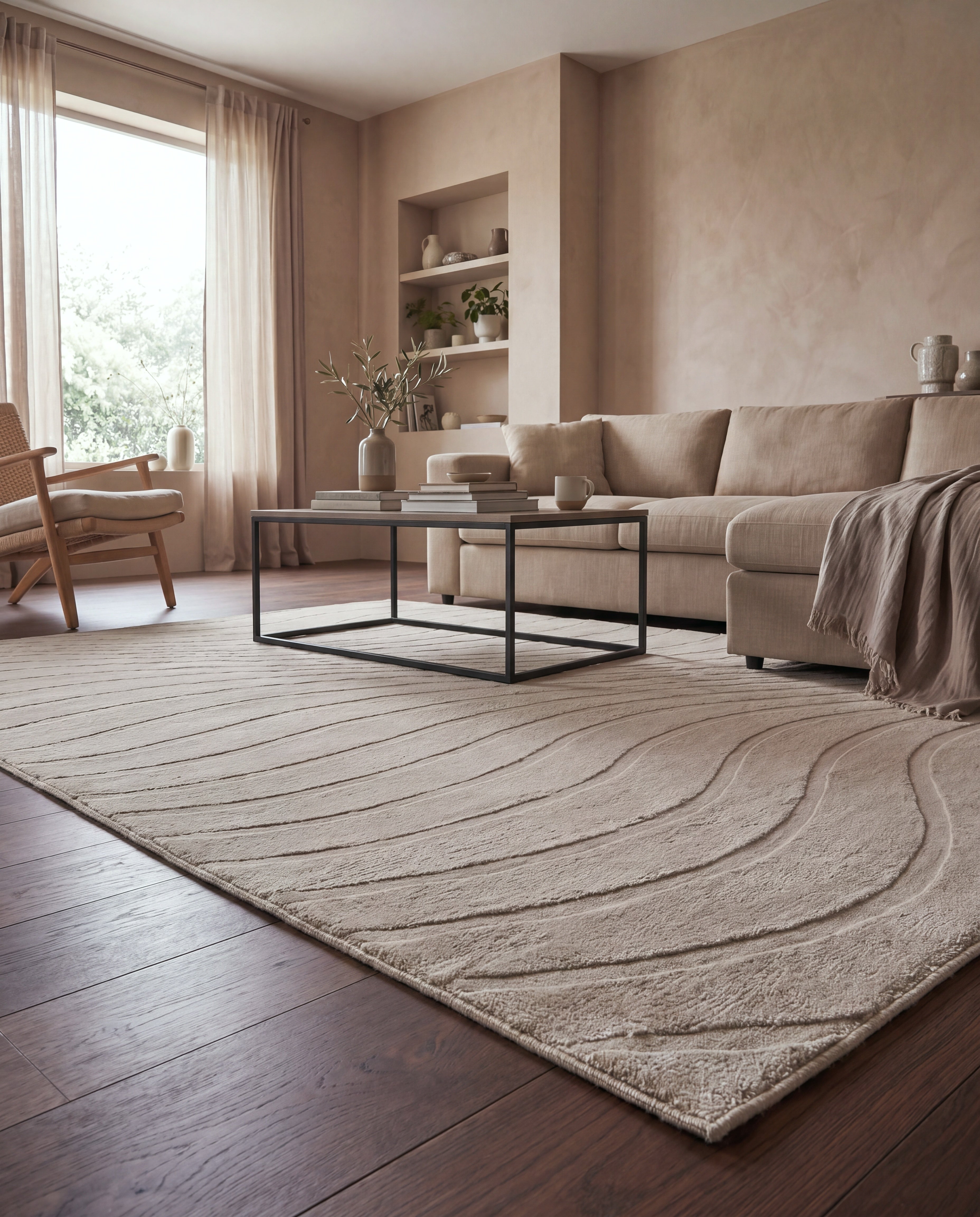 Japandi-Teppich – Terra Maris Beige