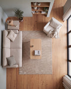 Japandi-Teppich – Terra Maris Taupe