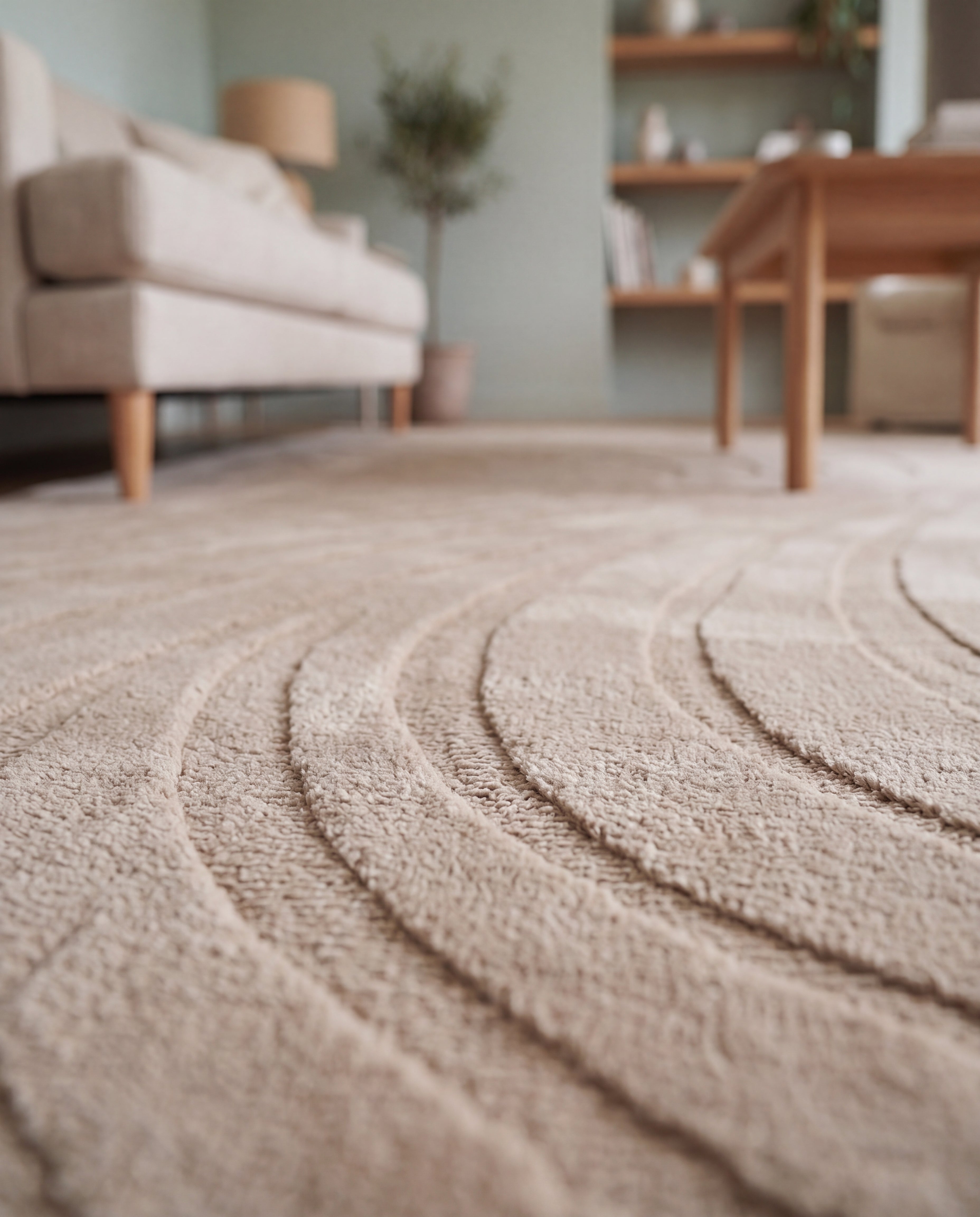 Japandi-Teppich – Terra Maris Taupe