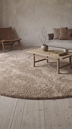 Noa Shaggy Beige Rund