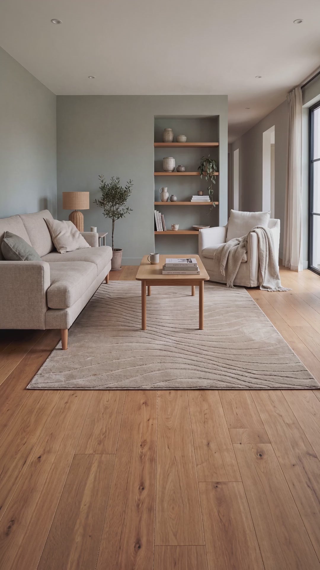 Japandi-Teppich – Terra Maris Taupe