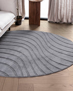 Runder Japandi-Teppich – Ovara Maris Grey