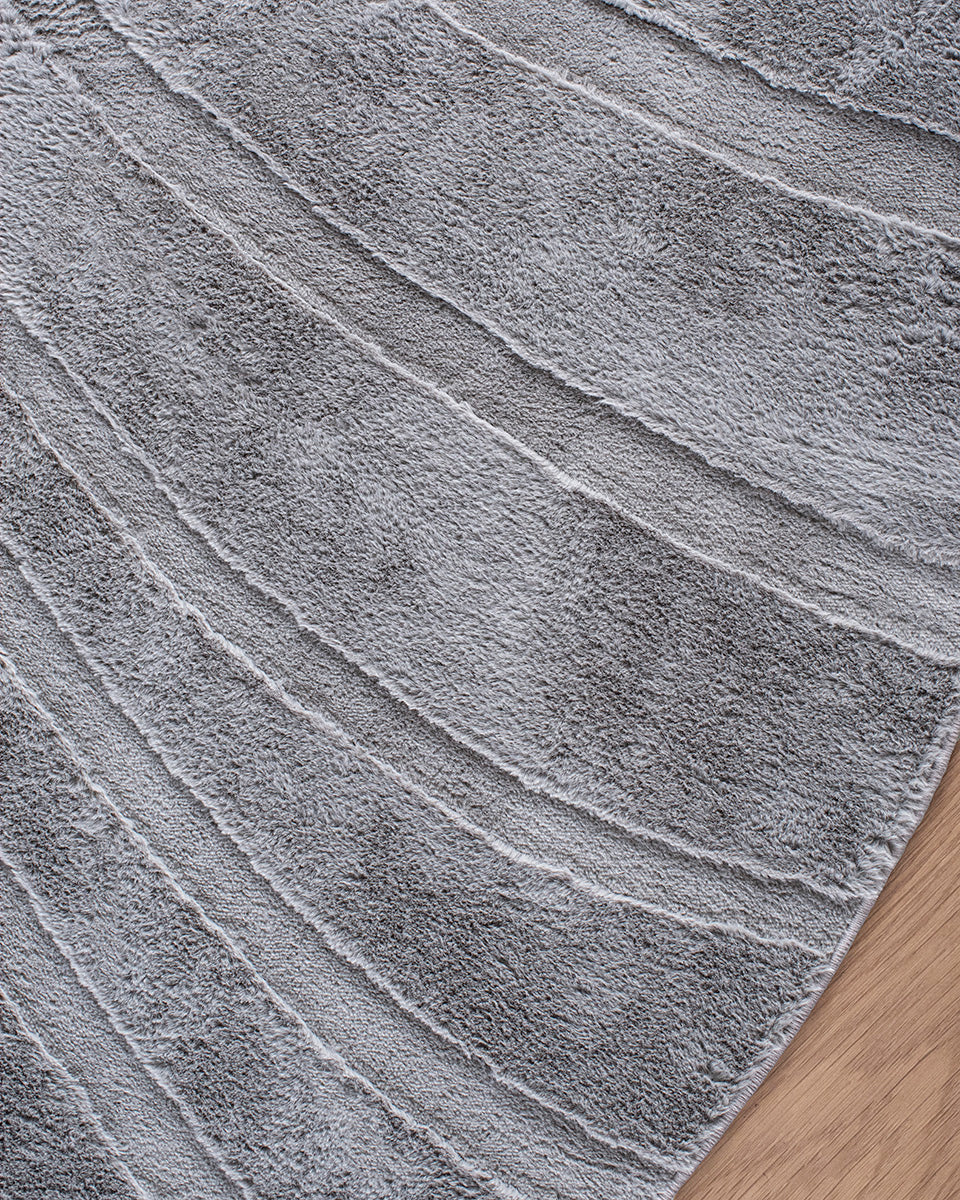 Runder Japandi-Teppich – Ovara Maris Grey