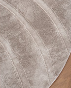 Runder Japandi-Teppich – Ovara Maris Taupe