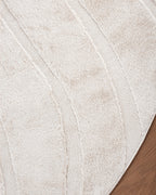 Runder Japandi-Teppich – Ovara Maris Beige