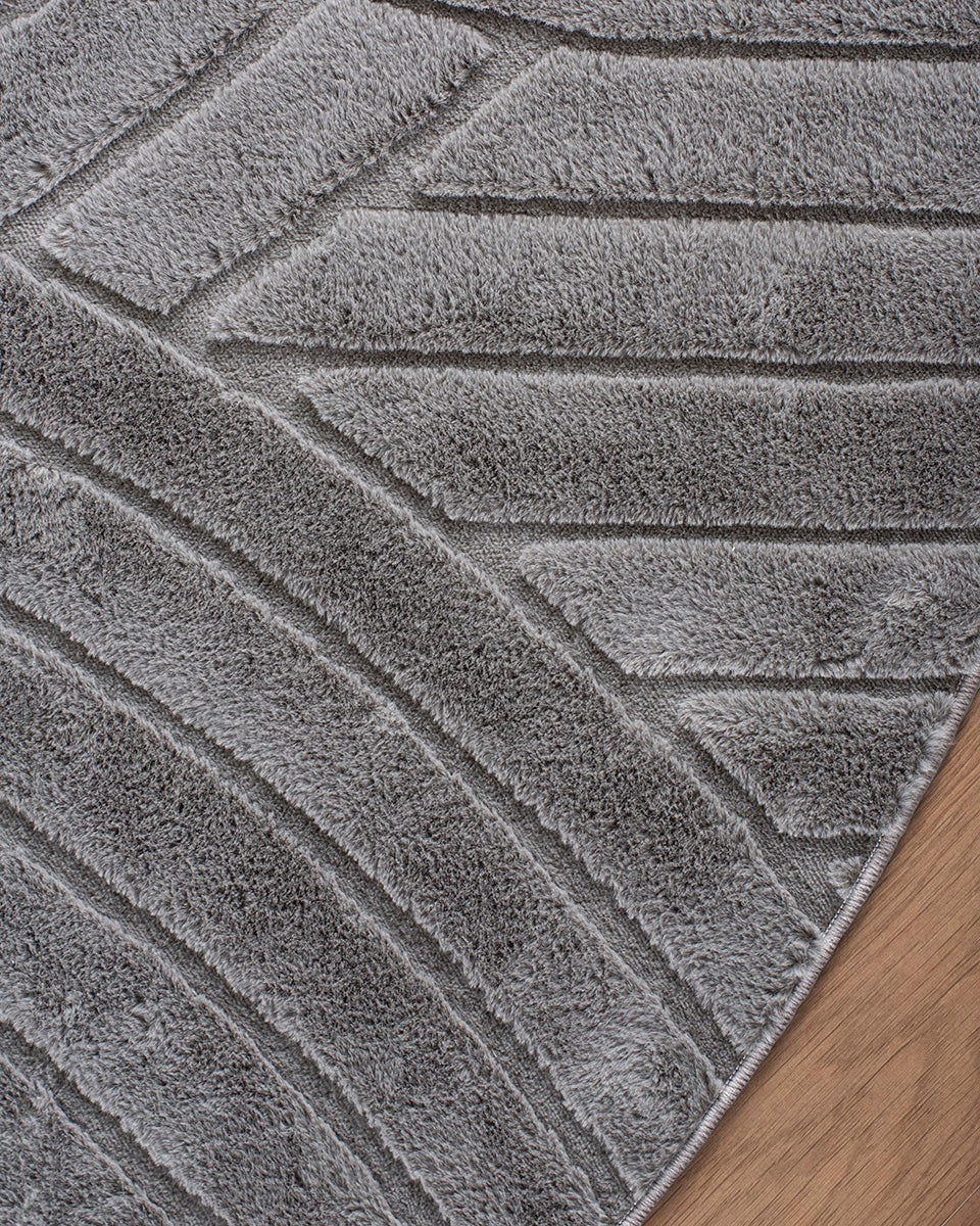 Runder Japandi-Teppich – Ovara Zenith Grey