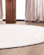 Runder Japandi-Teppich – Ovara Zenith Beige