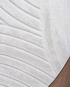 Runder Japandi-Teppich – Ovara Zenith Beige