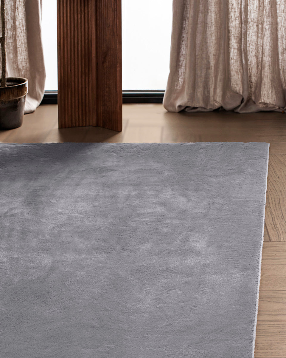 Japandi-Teppich – Terra Plano Grau