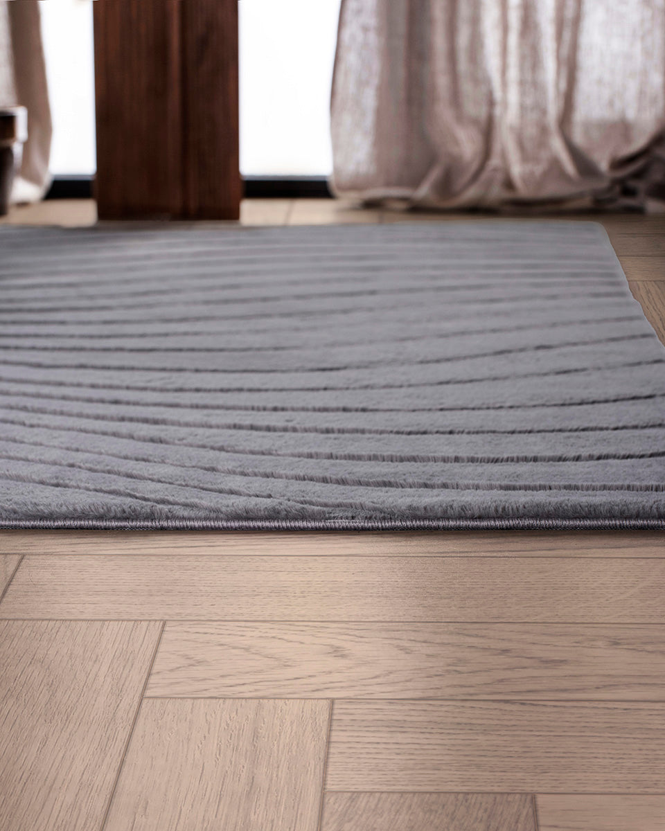 Japandi-Teppich – Terra Maris Grau
